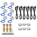 6PCS Synchronous Synchron Turntable Motor 50/60Hz AC100~127V CCW/CW 4W with 7mm Flexible Coupling Connector and 6ft Power Cord Switch Plug for Cup Turner,Cuptisserie,or Guide Motor (5-6RPM)