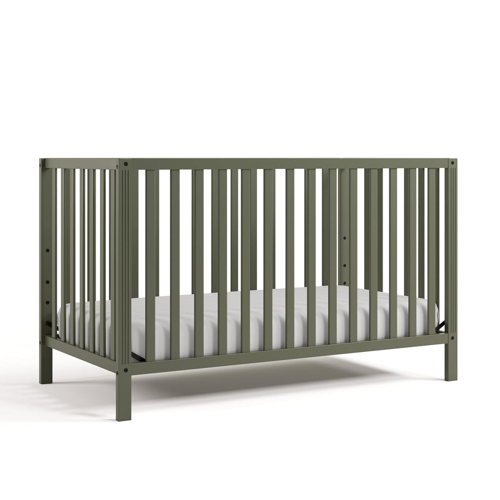 Morningside 5-in-1 Convertible Crib – GREENGUARD Gold Certified, Fits Standard Crib Mattress, Converts to Toddler
