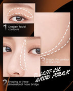 Eyebrow Powder for Women, Light Brown Grey Eye Brow Tinting Palette Kit