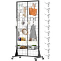 2'x5.5' Ft Gridwall Panel Display Stands Heavy Duty Floor Standing Retail Display Rack with Triangle Base for Retail