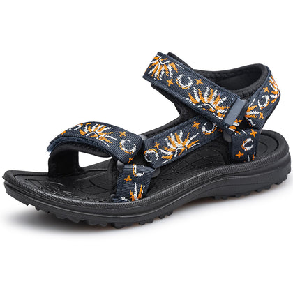 Boys Girls Sandals Open-Toe Summer Outdoor Unisex Child Sport Sandals Athletic Lightweight Navy Blue Big Kid Size 5