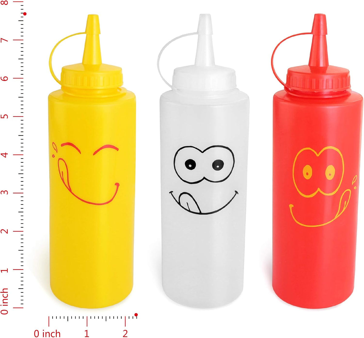 Condiment Squeeze Bottle Set, 12 Oz, 3-Pack
