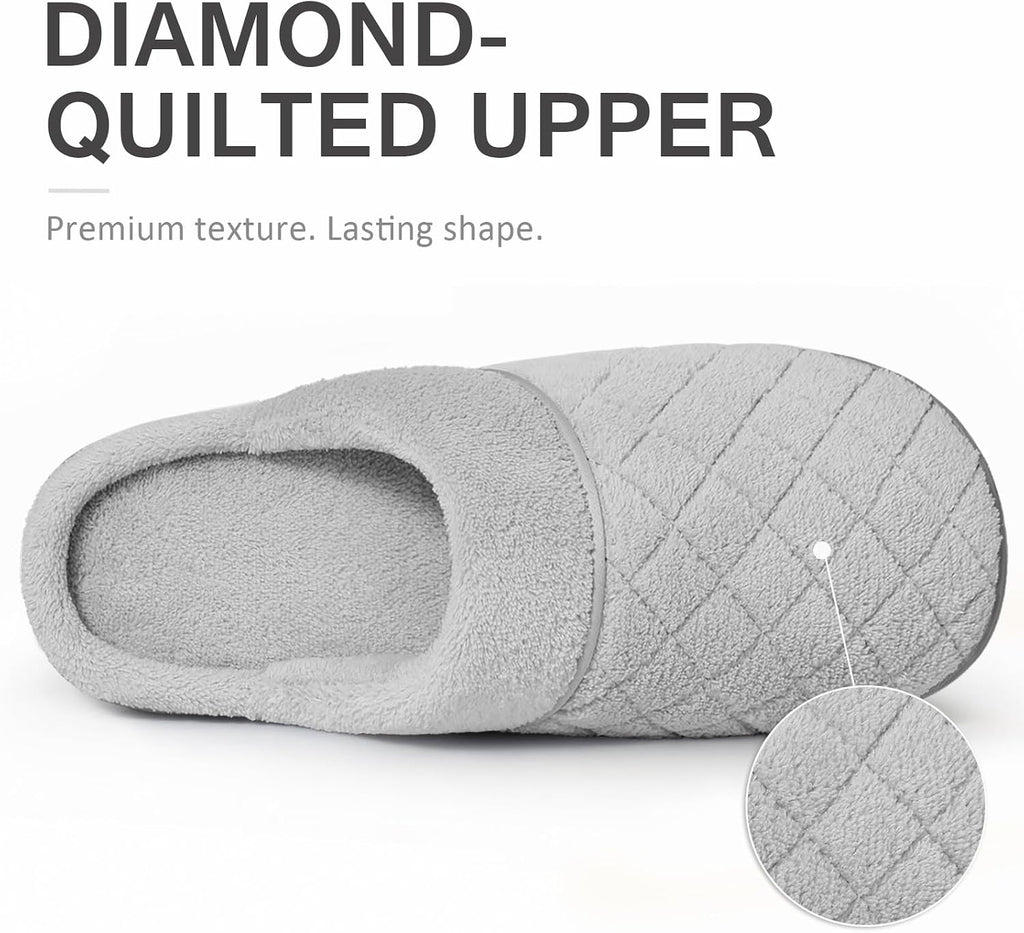 Unisex House Slippers for Women Men Memory Foam Indoor Bedroom Shoes