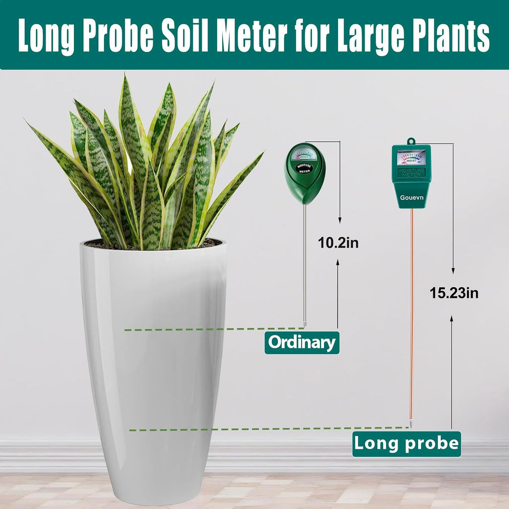 Long Probe Soil Moisture Meter for Plants, Plant Moisture Meter for House Plants, Plant Water Meter for Indoor &