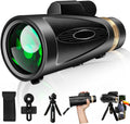 Monocular Telescope 12X60 HD High Power with Smartphone Adapter Tripod Larger Vision Monoculars for Adults with BAK4
