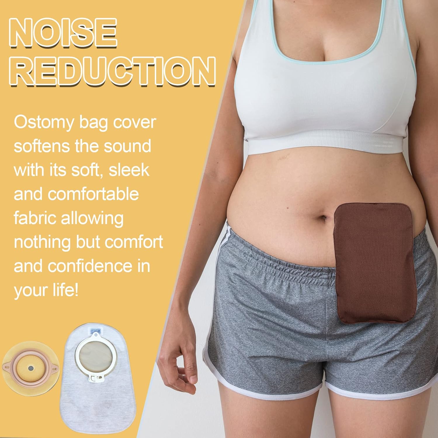 8pcs Ostomy Bag Cover Colostomy Pouch Cover Lightweight Odor Control Stretchy Bag Washable Pouch Liner for Women Men