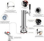 Kegerator Tower Single Tap Beer Tower with Self-Closing Beer Faucet