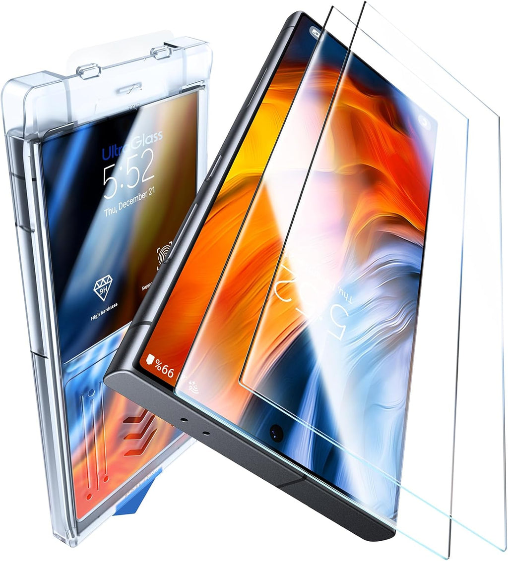Unbreak Top 9H+ Glass for Samsung Galaxy S24 Ultra Screen Protector [Military Grade Shatterproof & Longest Durable]