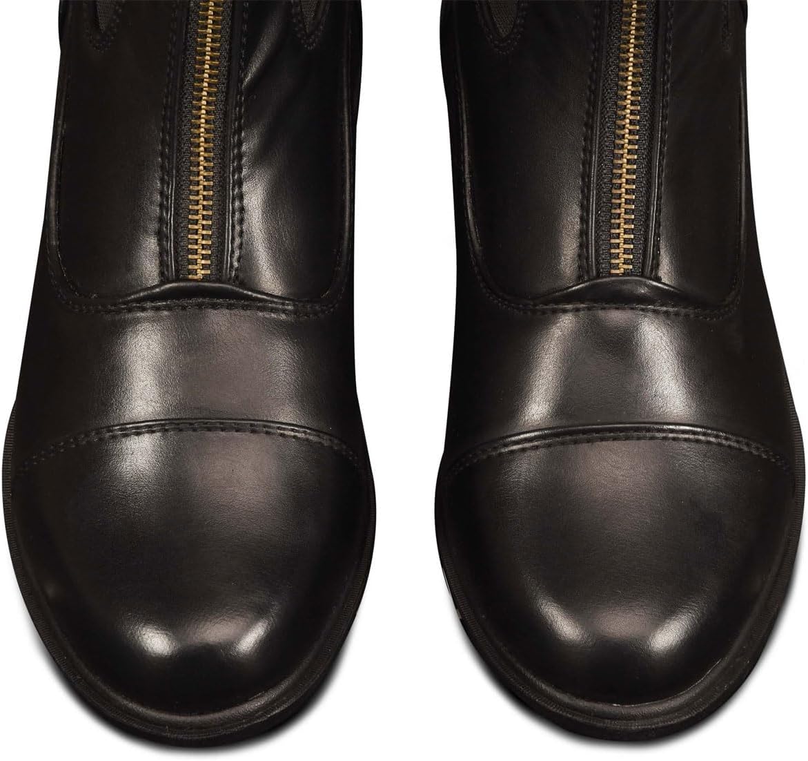 Kids' Quantum Zip Paddock Boots - Classic Style Lightweight Horse Riding Equestrian Footwear w/Front Zip, Unisex Fit