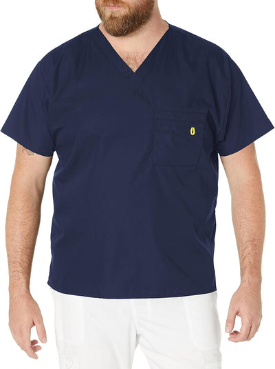 WonderWink unisex-adult Big The Alpha Unisex V-Neck Scrub Top, Navy, 4X-Large