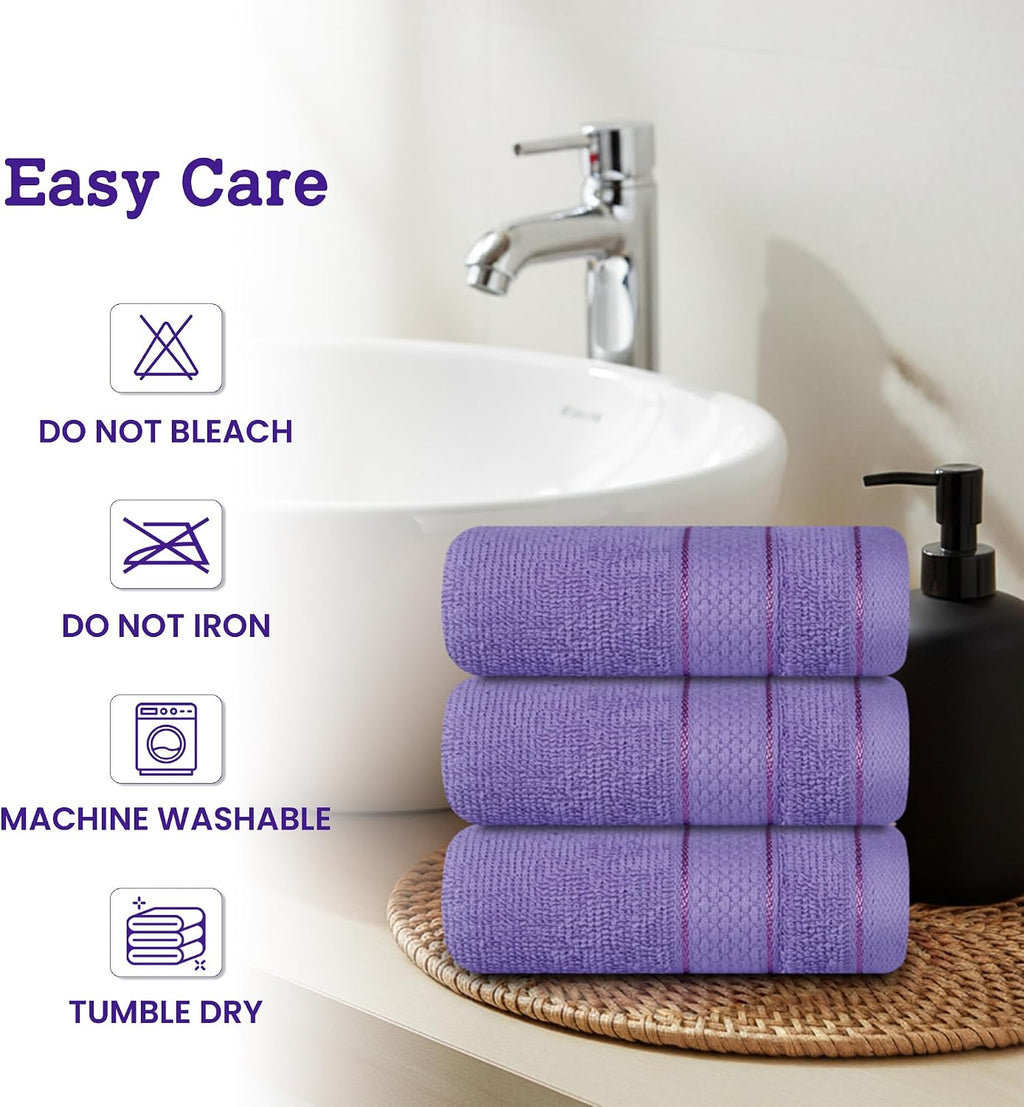 Cotton Washcloths 12x12 Inch Face & Body Towels, 24 Pack Set Soft | Soft Absorbent Quick Dry Wash Cloth Set for