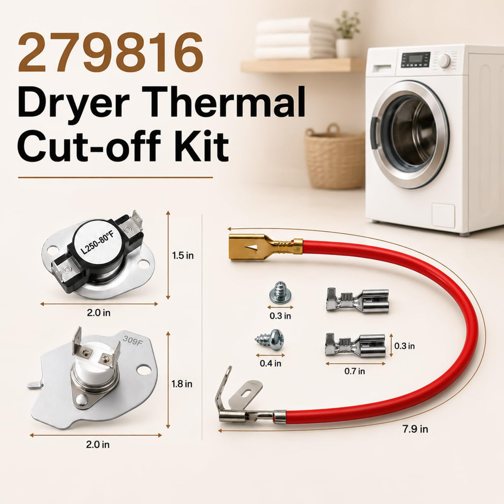 FrigeSwift 279816 Dryer Thermal Cut-off Kit for Whirlpool Kenmore Maytag