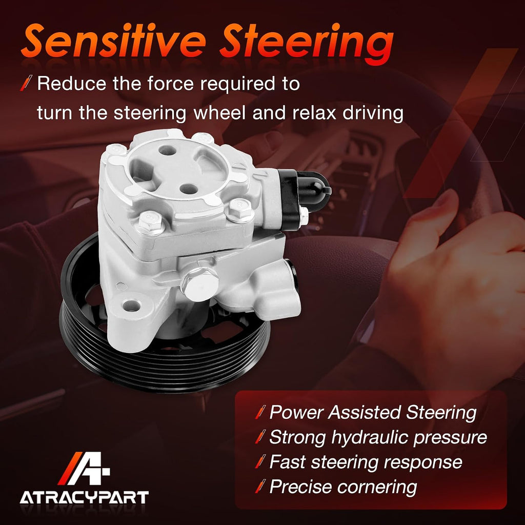 Power Steering Pump Compatible with 2006-2011 Honda Civic 1.8L L4