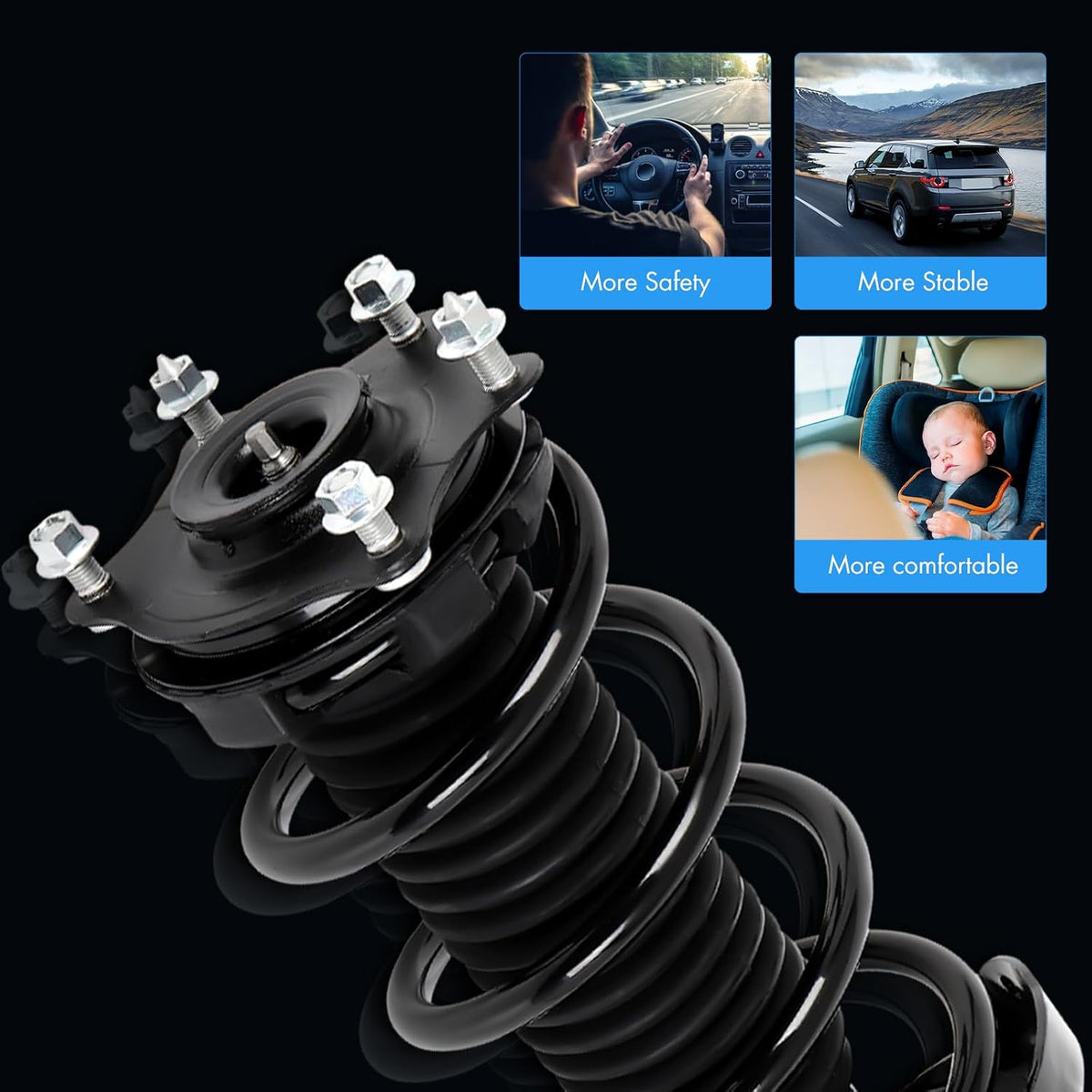 ASAPE 2PCS Front Struts Assembly 2007-2014 for Honda CR-V Excludes Touring