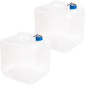 2 Pack 5.3 Gallon Collapsible Water Container with Spigot, Food Safe Water Storage Jug, BPA-Free Camping Water