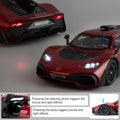 1/18 AMG ONE Die-cast Model Car, Collectible Alloy Model with Sound and Light Function and Pullback Function, Red