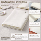 2 Pcs 30" x 1 Yard Light Fusible Interfacing for Sewing Beige
