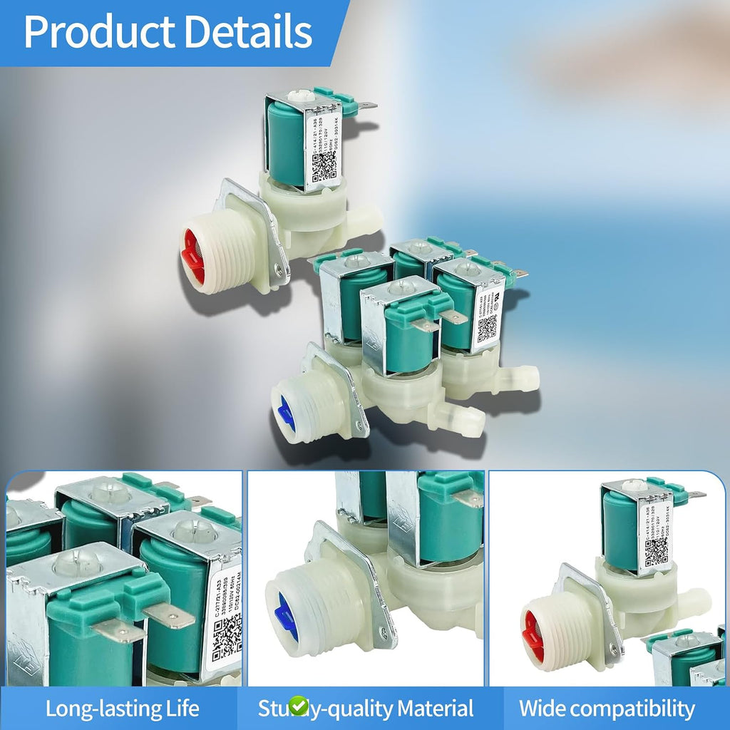 WF45K6500AV WF405ATPASU WF45H6300AW Washer Cold&Hot Inlet Valve for samsung