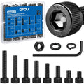 398PCS M5 Socket Head Cap Bolts Nuts Kit, M5x8/10/12/16/20/25/30/35 mm