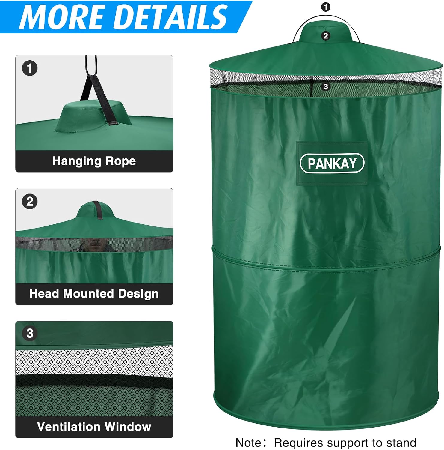 Pop Up Privacy Tent, Portable Outdoor Camping Bathroom Toilet Tent, Collapsible Shelter for Camping & Emergency –
