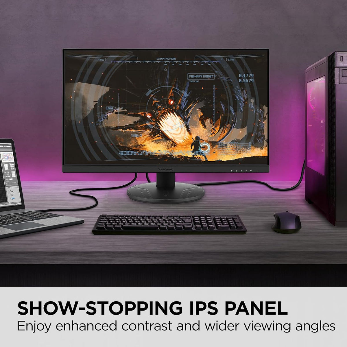 VX2416A 24 Inch 1080p Gaming Monitor, IPS Display with 120Hz and 1ms for Smooth Home Entertainment, Eye Care