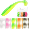 Crappie Lures Kit Soft Plastic Baits Paddle Tail Swimbaits Fishing Soft Plastic Lures Crappie Walleye Trout Bass