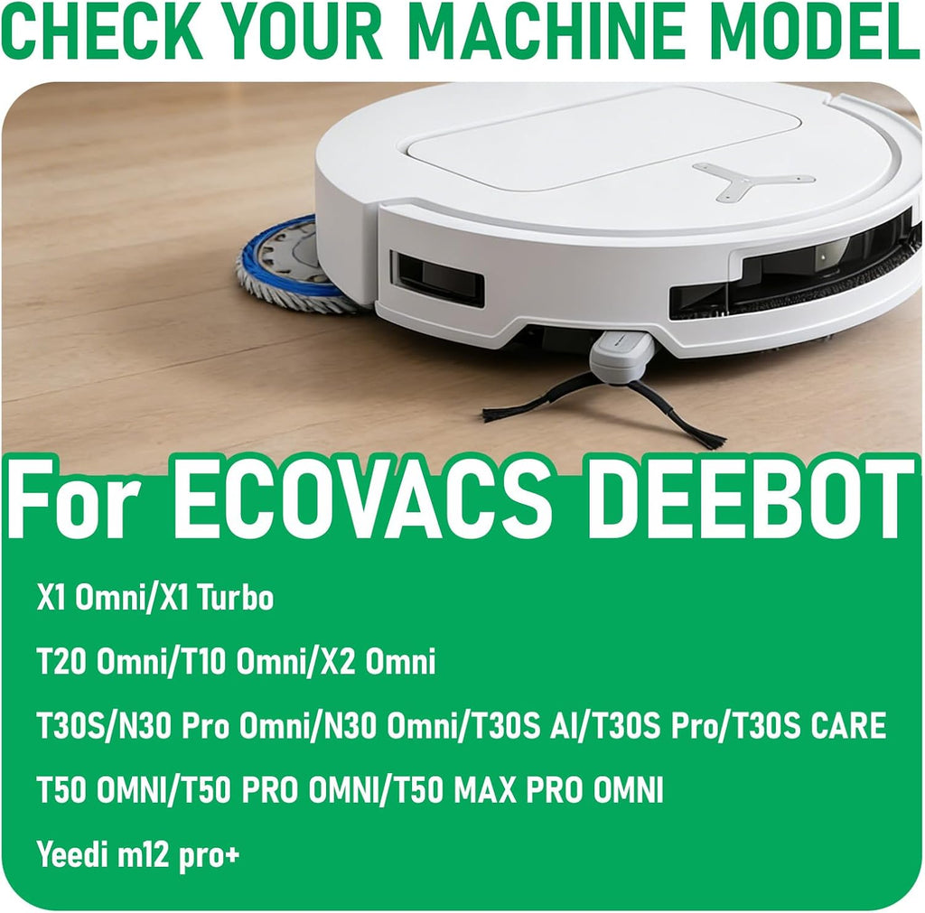12-Pack Washable Mop Pads Replacement Compatible with ECOVACS DEEBOT X5 Pro/X2/X1/T50/T30S/T20/N30 Omni Series