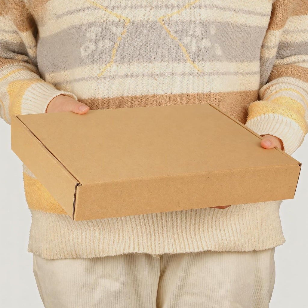 20 Pack 12x9x2 inch Cardboard Shipping Boxes, Brown Mailing Box