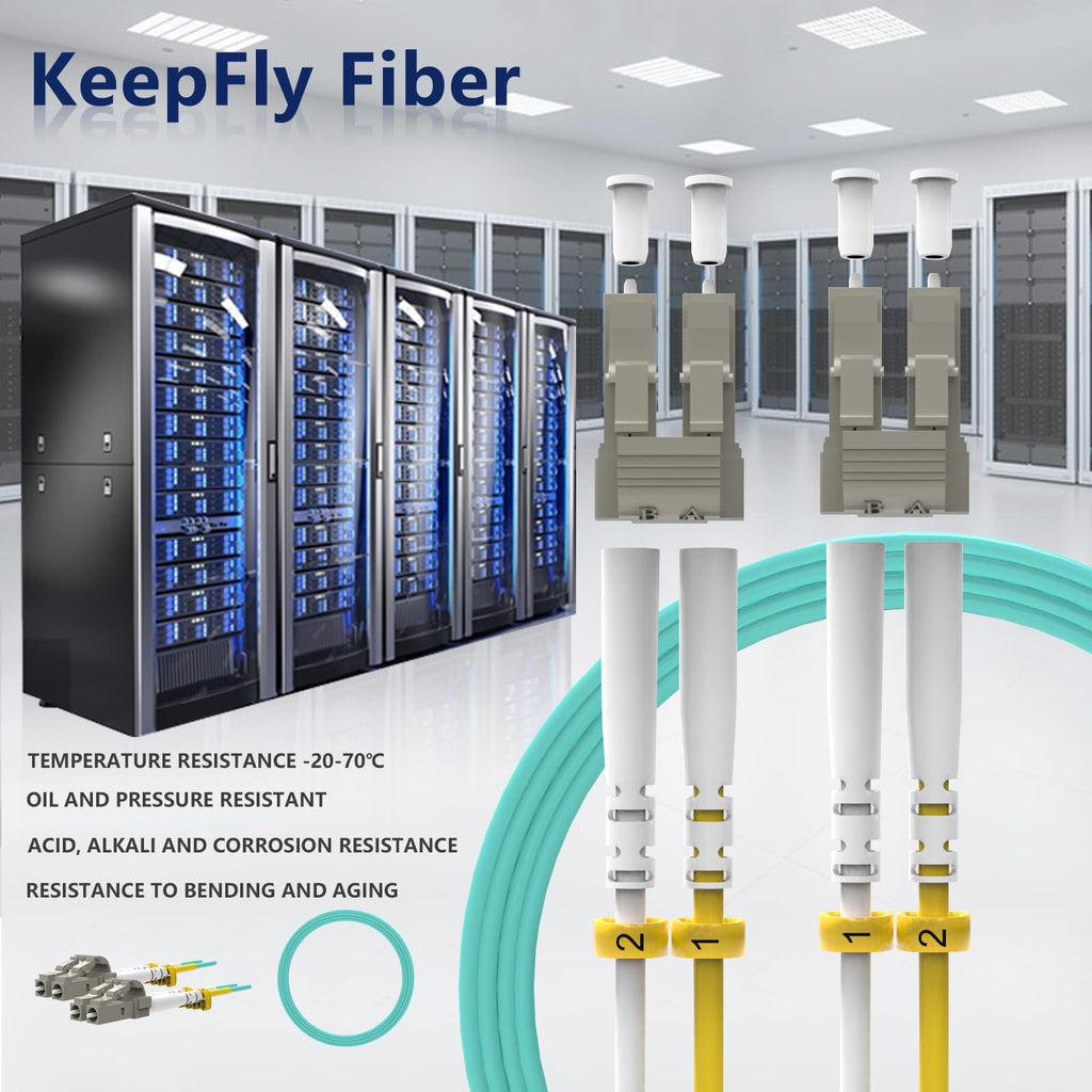 OM4 LC to LC Fiber Patch Cable 10M/33ft