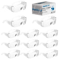 12 Pack Safety Glasses Over Eyeglasses, Anti-Fog Protective Goggles
