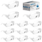 12 Pack Safety Glasses Over Eyeglasses, Anti-Fog Protective Goggles