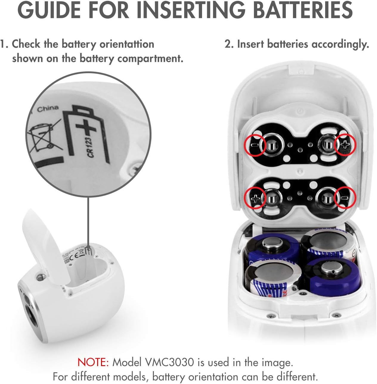 3V CR123A Lithium Battery, High Permance 1500mAh CR123A Cell Batteries PTC Protected Cameras, Flashlight Replacement