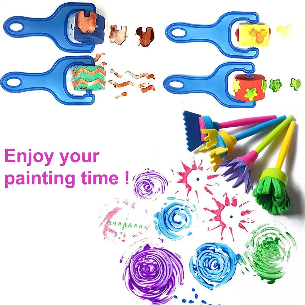 Kids Paint Sponges,Paint Sponges for Kid,Early Learning Kids Toddlers Paint Brushes Sponge Stamps Foam Art Craft