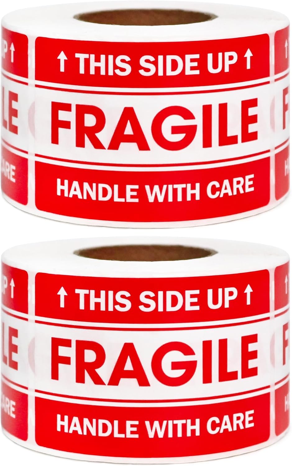 1000 Fragile Stickers 2"x3" for Shipping and Moving