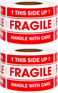 1000 Fragile Stickers 2"x3" for Shipping and Moving