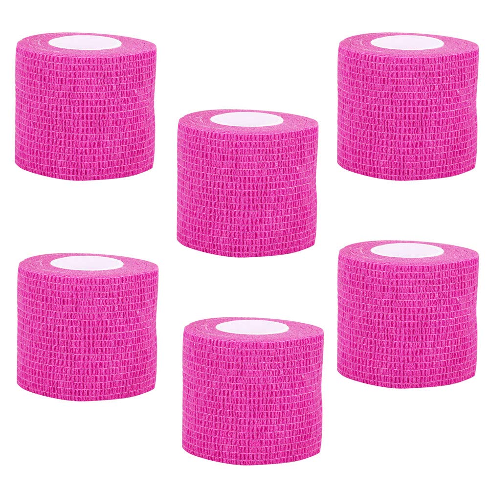 Tattoo Grip Cover Wrap, 6PCS Disposable Cohesive Elastic Bandage Handle Grip Tube for Tattoo Machine Accessories