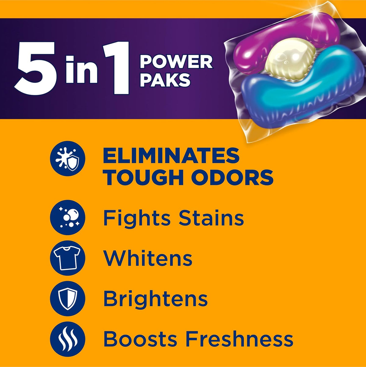 Plus OxiClean Odor Blasters Laundry Detergent Pak, 42 Count