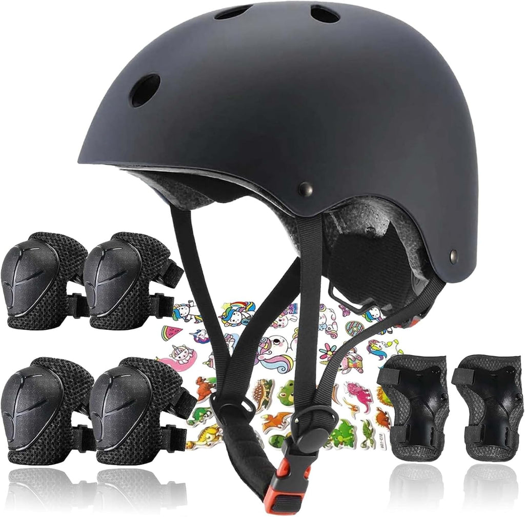 Kids Helmet,Toddler Skateboard Helmets for Ages 2-3-5-8-14 Years Boys Girls with Knee and Elbow Pads Wrist Guards fit