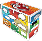Pow! Comic Book Storage Short Box - 1 Pack | Color Comic-Inspired Artwork | Holds 150–175 Comics | Stackable Comic