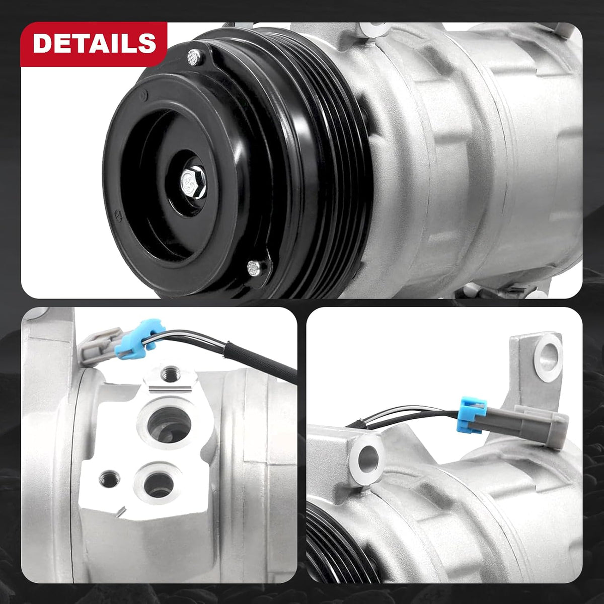 AC Compressor with Clutch Fits for 2001-2013 Silverado 1500 15068854