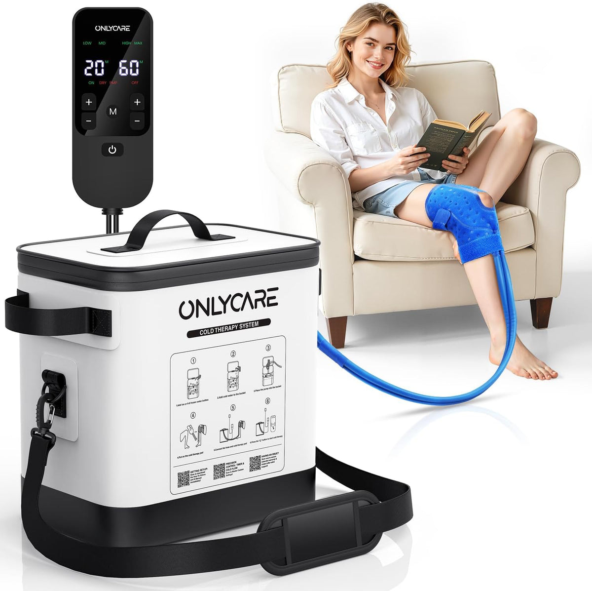 Cold Therapy Ice Machine 2.0 w/Programmable Timer & Quiet Pump