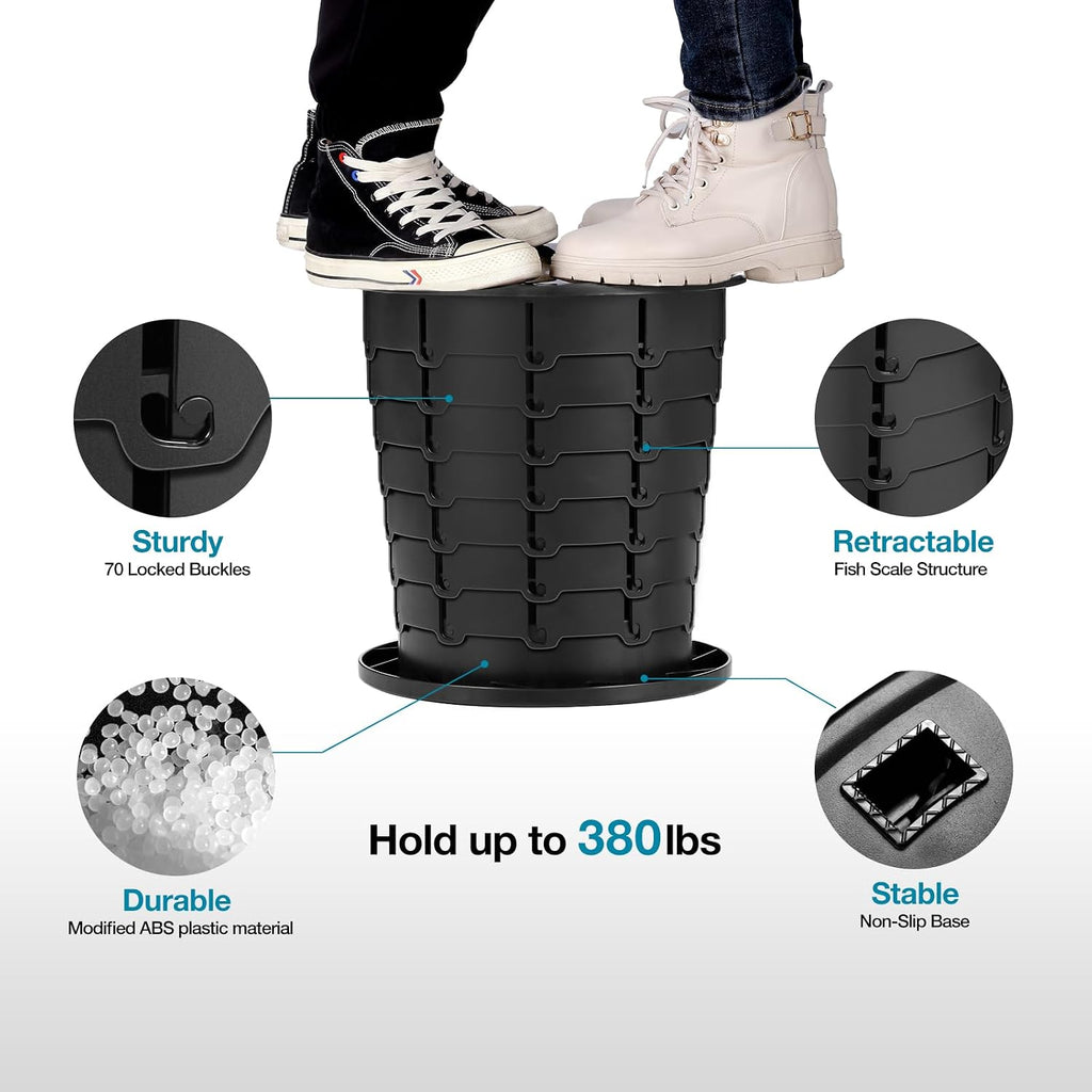 Upgrade Retractable Portable Toilet Travel Toilet Adjustable Height Camping Toilet Portable Potty for Adults Kids
