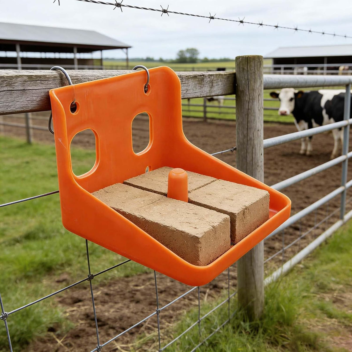 Horse Salt Block Holder, Mineral Dispenser, Salt Lick Block Holder, Thickened Plastic Feeding Box for Cow Goat Sheep