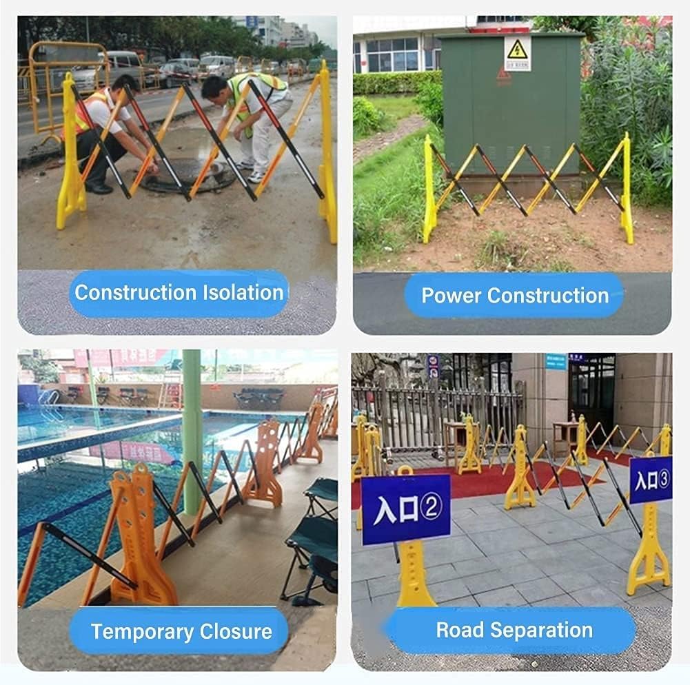 Expandable Mobile Barricade Foldable Safety Barricades | Plastic Fence Water Filled Flexible Crowd Control Barriers