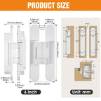 6" Hidden Door Hinge/Concealed Hinges,Invisible Hinges