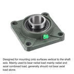 uxcell UCF207 Flange Block Bearings 35mm Bore Cast Iron Bearing Unit Set