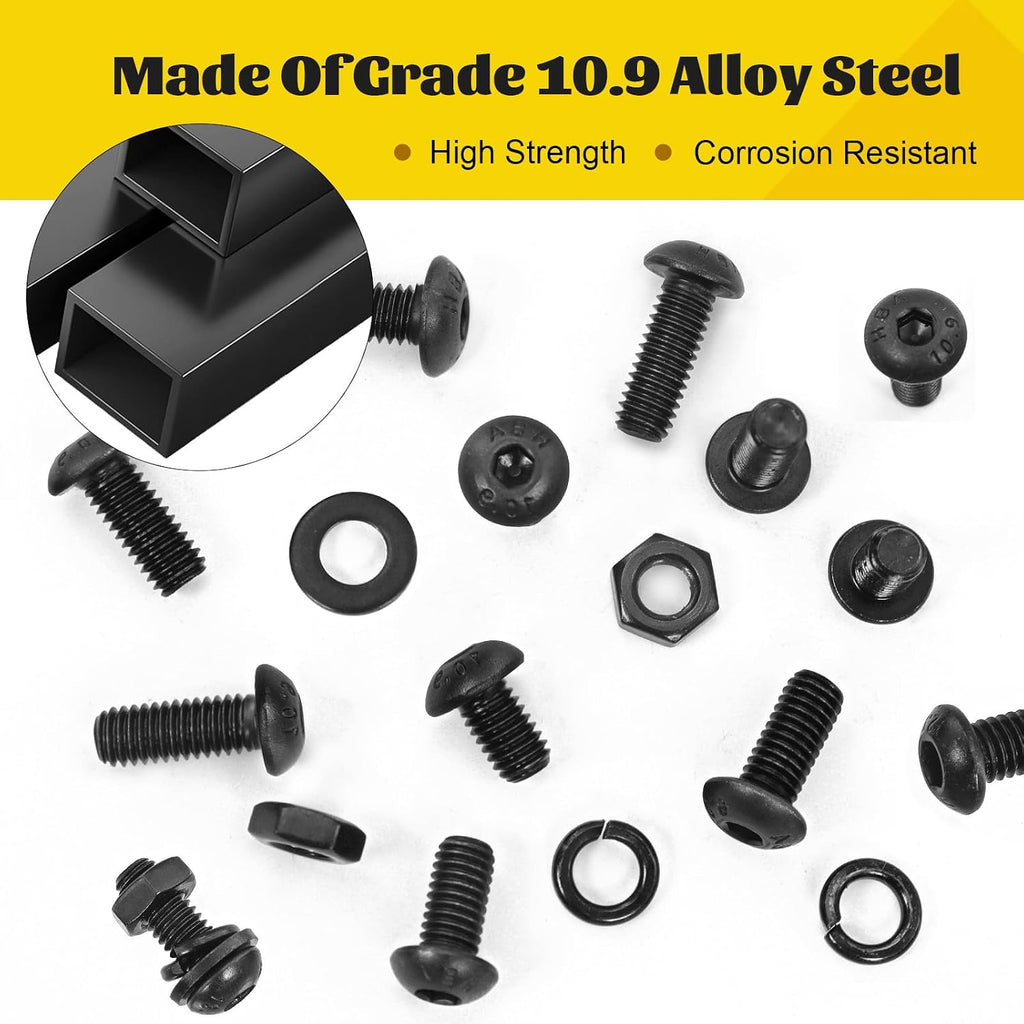 2640PCS M2 M3 M4 M5 Metric Socket Button Head Screws Assortment Kit