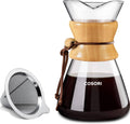 Pour Over Coffee Maker, Double Layer Stainless Steel Filter, 8cup | Drip Coffee Maker, Coffee Dripper Brewer, High