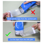 3Rolls Filament Strapping Tape 2Inch with Dispenser, Heavy Duty Fiberglass Reinforced Packing Tape for Shipping