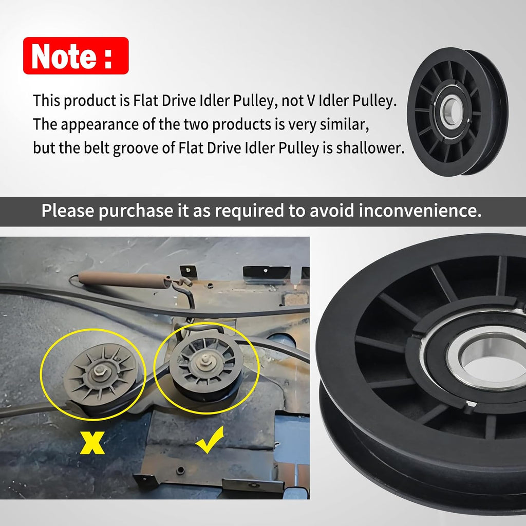 756-05032 Flat Drive Idler Pulley Compatible with CUB Cadet Lawn Mower